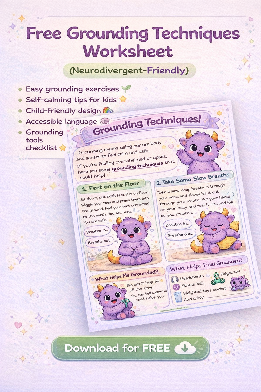 FREE Grounding Techniques PDF Worksheet